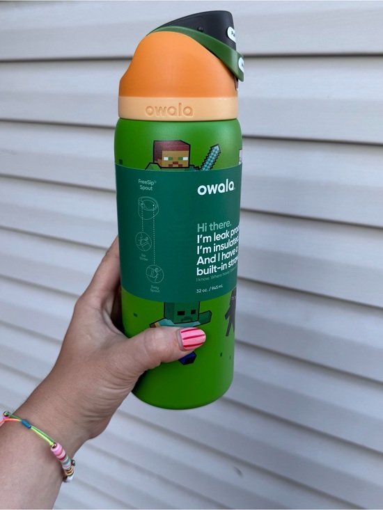 owala Other - Owala FreeSip 32oz Minecraft Water Bottle NWT Insulated Leak Proof Tumbler Green